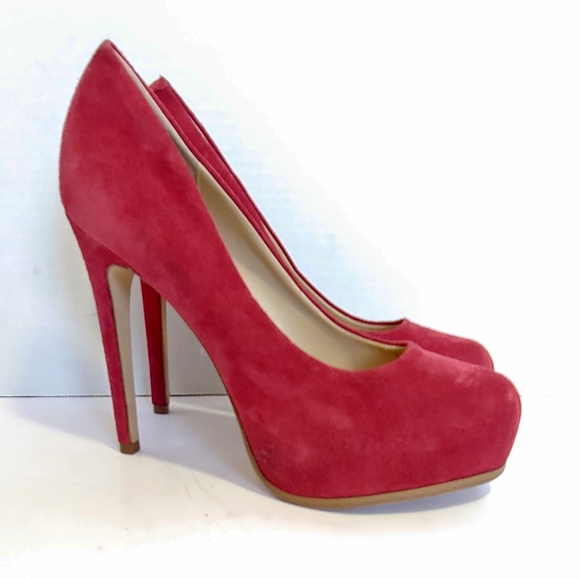 Kelsi Dagger Shoes - NWOB Kelsi Dagger red suede platform stilleto